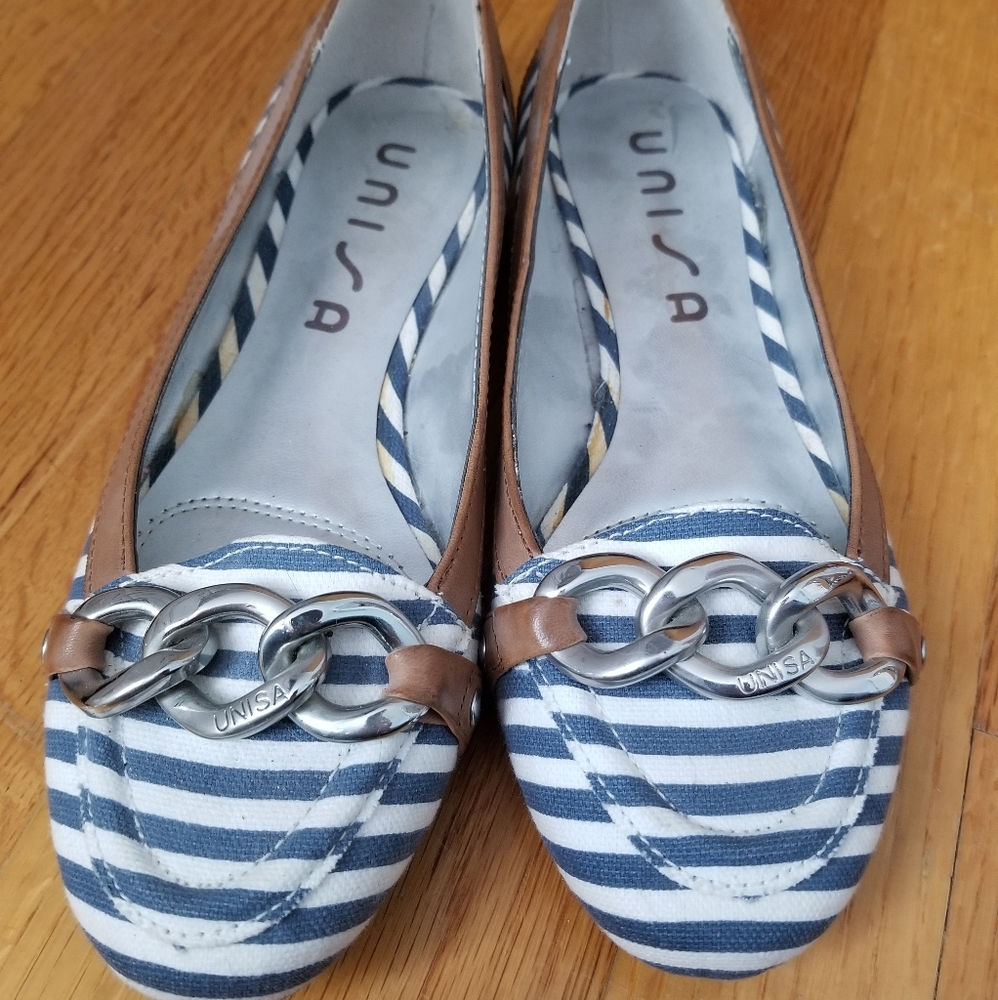 Unisa Flats - Blue&White